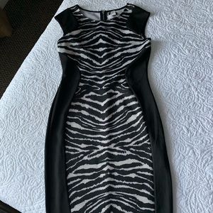 Zebra print Black/white Venus dress l NWOT